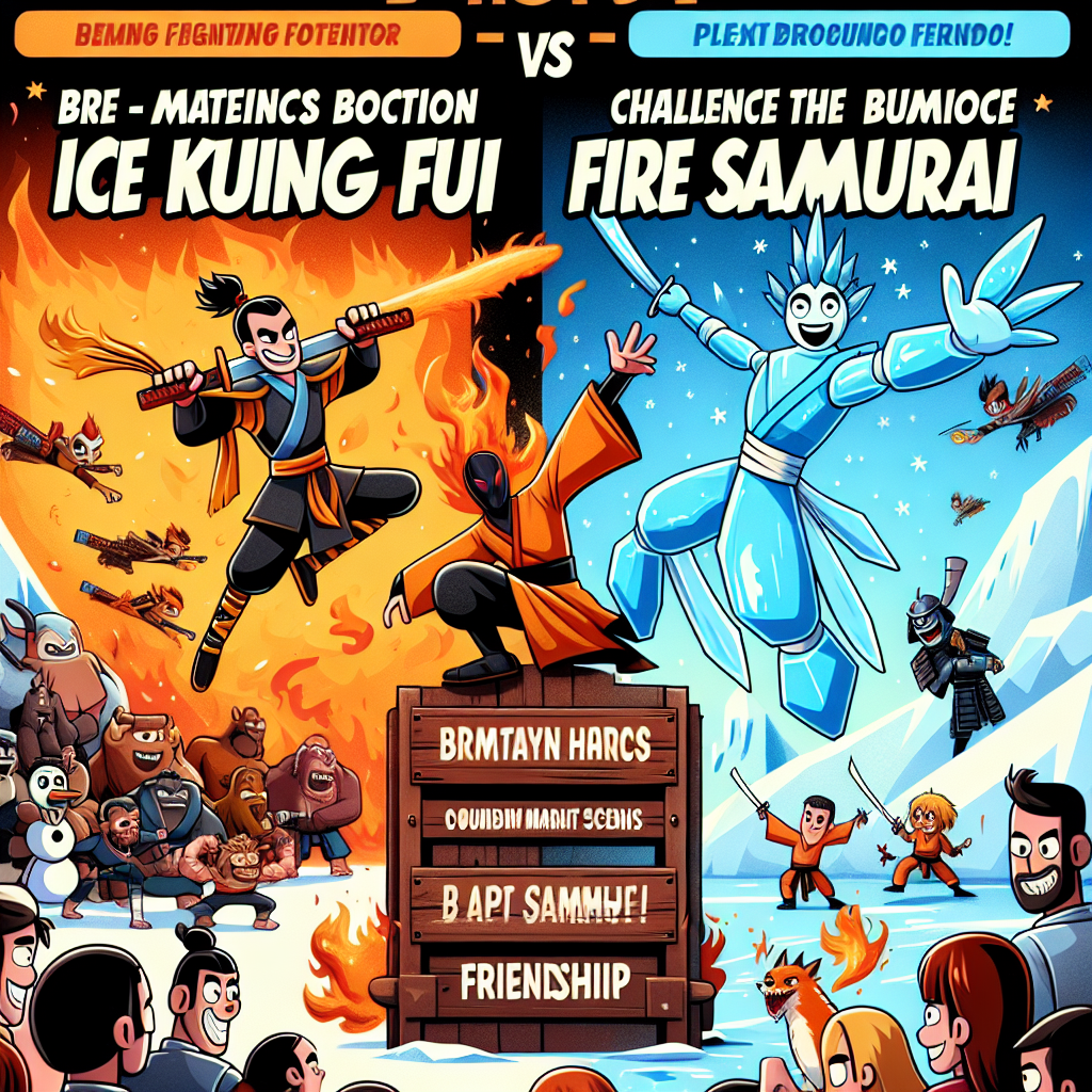 氷の拳法 vs 火のサムライ